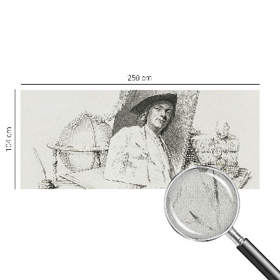 Papel mural con patrón decorativo Retrato artístico