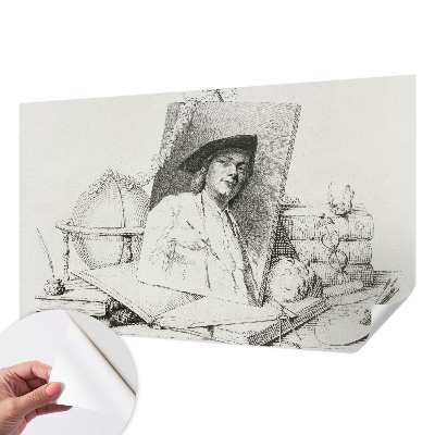 Papel mural con patrón decorativo Retrato artístico