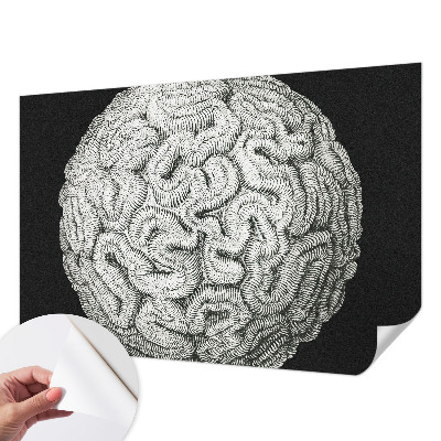 Fotomural decorativo para cabecero de cama con diseño de estructura esférica
