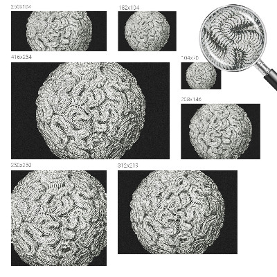 Fotomural decorativo para cabecero de cama Estructura esférica