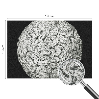 Fotomural decorativo para cabecero de cama Estructura esférica