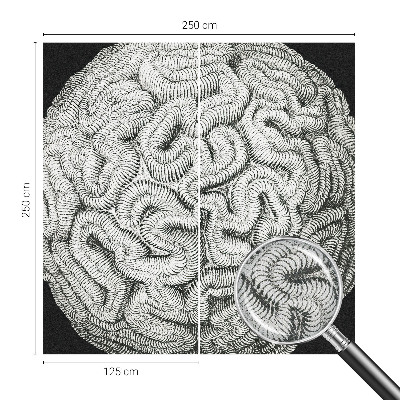 Fotomural decorativo para cabecero de cama Estructura esférica