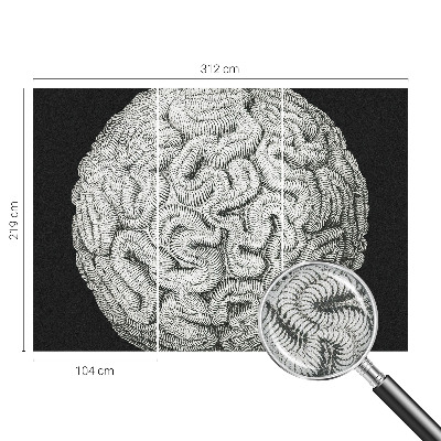 Fotomural decorativo para cabecero de cama Estructura esférica