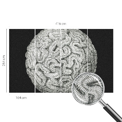 Fotomural decorativo para cabecero de cama Estructura esférica