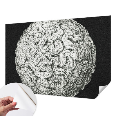 Fotomural decorativo para cabecero de cama con diseño de estructura esférica