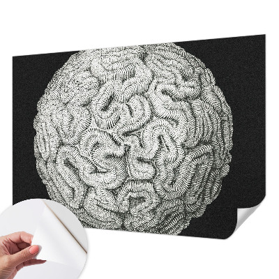 Fotomural decorativo para cabecero de cama con diseño de estructura esférica