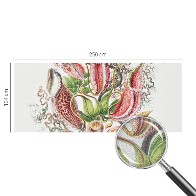 Papel mural texturado decorativo con un acabado con detalles de planta