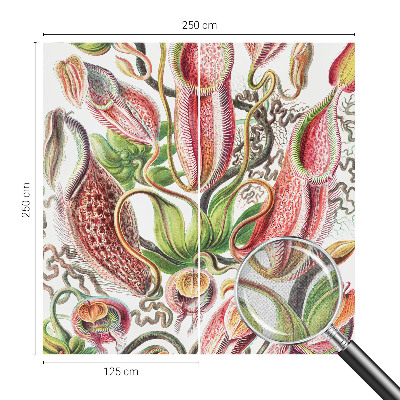 Papel mural texturado decorativo con un acabado con detalles de planta