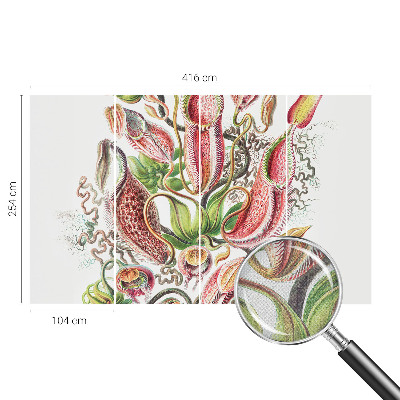Papel mural texturado decorativo con un acabado con detalles de planta