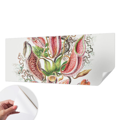 Papel mural texturado decorativo con un acabado con detalles de planta