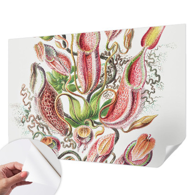 Papel mural texturado decorativo con un acabado con detalles de planta