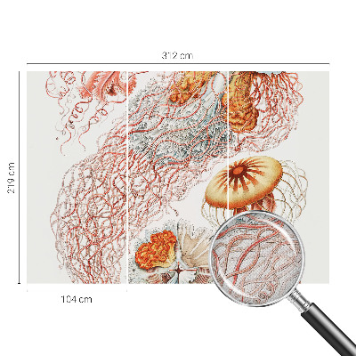 Papel mural con patrón decorativo Medusas elegantes