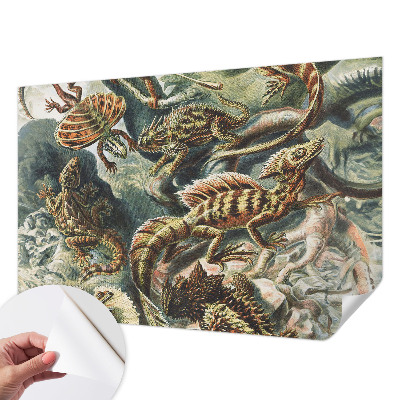 Fotomural decorativo para cabecero de cama con diseño de reptiles exóticos