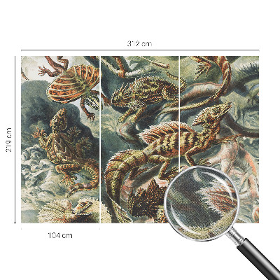 Fotomural decorativo para cabecero de cama Reptiles exóticos