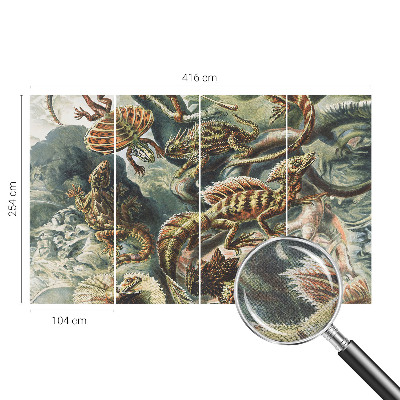 Fotomural decorativo para cabecero de cama Reptiles exóticos