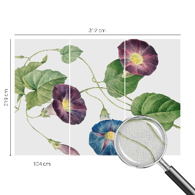 Mural de pared con estampado hermoso con motivo floral que aporta elegancia
