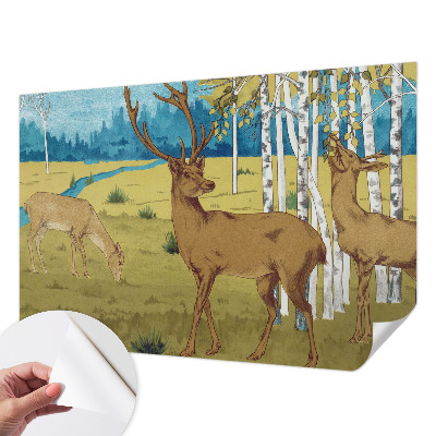Mural de pared con estampado hermoso con el diseño 'Armonía del bosque'