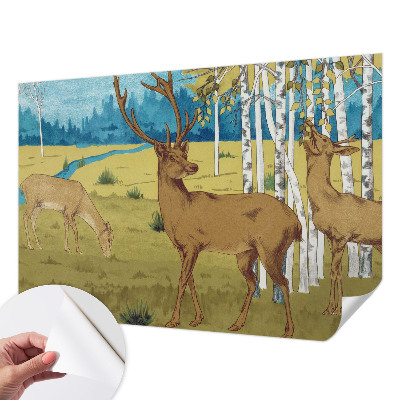 Mural de pared con estampado hermoso con el diseño 'Armonía del bosque'