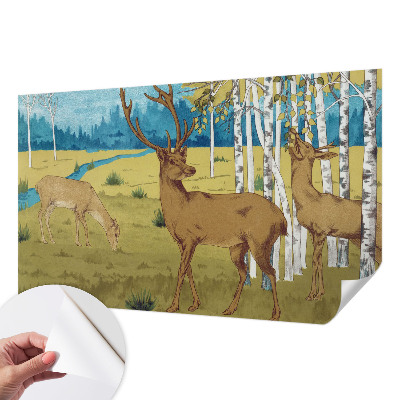 Mural de pared con estampado hermoso con el diseño 'Armonía del bosque'