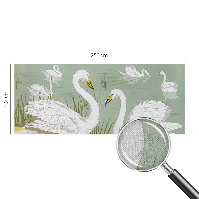 Papel mural con patrón decorativo El lago de los cisnes