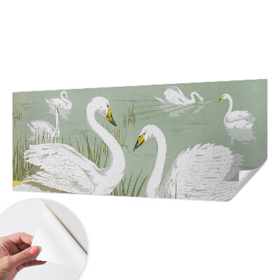 Papel mural con patrón decorativo El lago de los cisnes