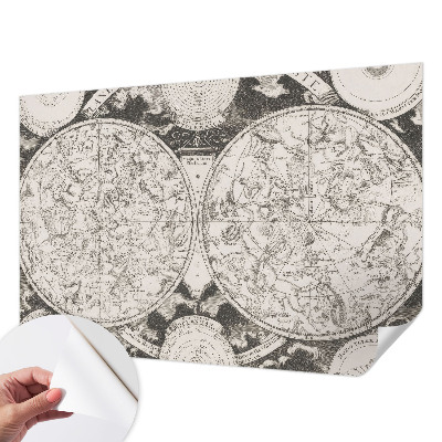 Papel mural texturado decorativo con diseño de mapa estelar