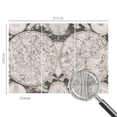 Papel mural texturado decorativo Mapa estelar