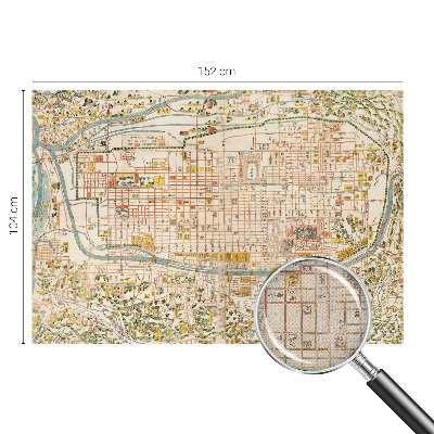 Fotomural decorativo para cabecero de cama con motivo de mapa antiguo