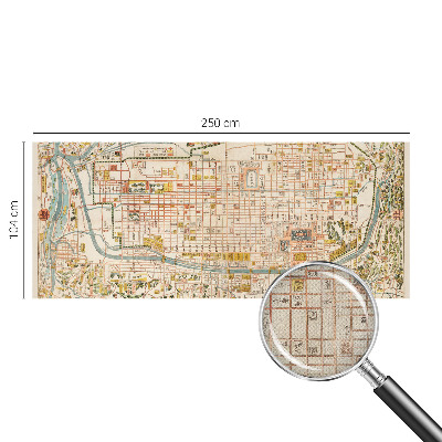 Fotomural decorativo para cabecero de cama con motivo de mapa antiguo