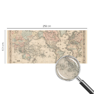 Mural de pared con estampado hermoso con un mapa histórico como motivo