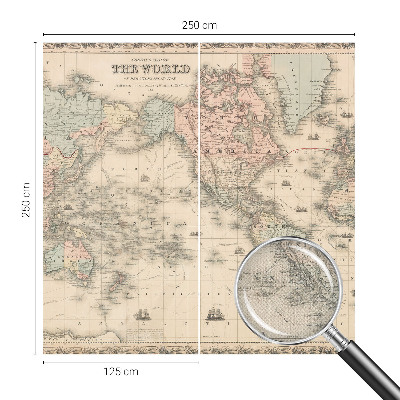 Mural de pared con estampado hermoso con un mapa histórico como motivo