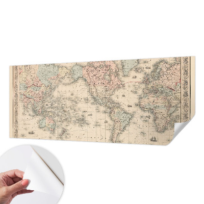 Mural de pared con estampado hermoso con un mapa histórico como motivo