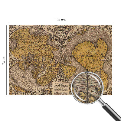 Papel mural texturado decorativo con diseño de cartografía histórica