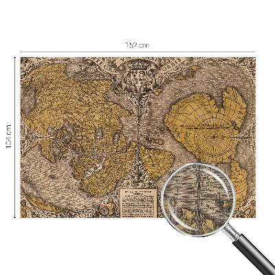 Papel mural texturado decorativo con diseño de cartografía histórica