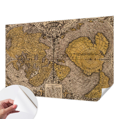 Papel mural texturado decorativo con diseño de cartografía histórica