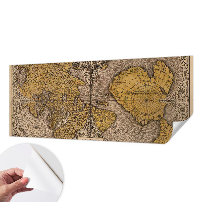 Papel mural texturado decorativo con diseño de cartografía histórica