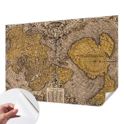 Papel mural texturado decorativo con diseño de cartografía histórica