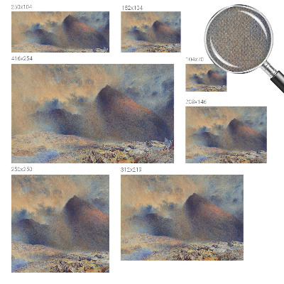 Papel mural con patrón decorativo paisaje de montaña