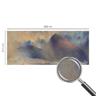 Papel mural con patrón decorativo paisaje de montaña