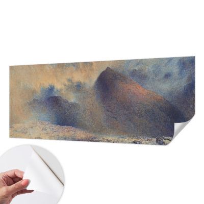 Papel mural con patrón decorativo paisaje de montaña