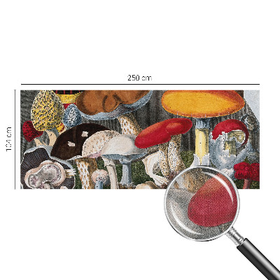 Papel mural con patrón decorativo Hongos botánicos