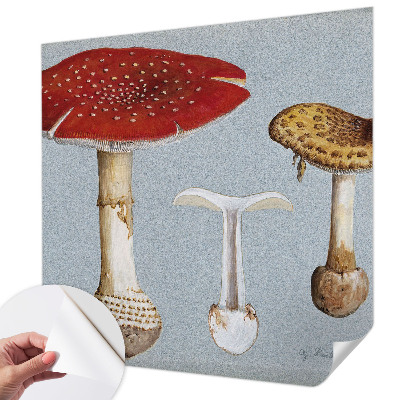 Fotomural decorativo para cabecero de cama con grabados de setas