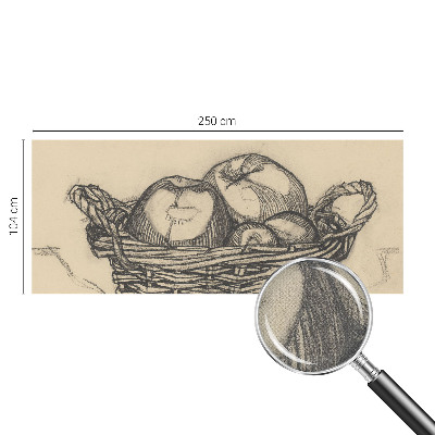 Fotomural decorativo para cabecero de cama con diseño de cesta de frutas