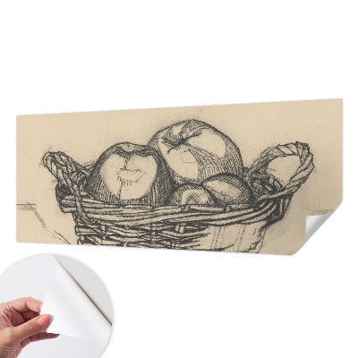 Fotomural decorativo para cabecero de cama con diseño de cesta de frutas