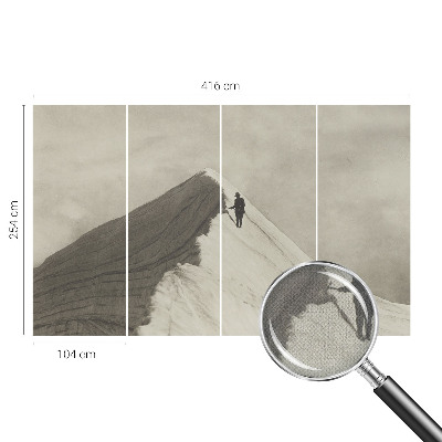 Papel mural texturado decorativo Escalador solitario