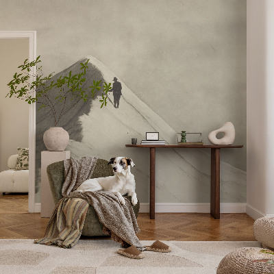 Papel mural texturado decorativo Escalador solitario