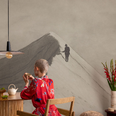 Papel mural texturado decorativo Escalador solitario