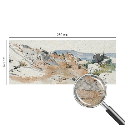 Papel mural con patrón decorativo Paisaje rocoso