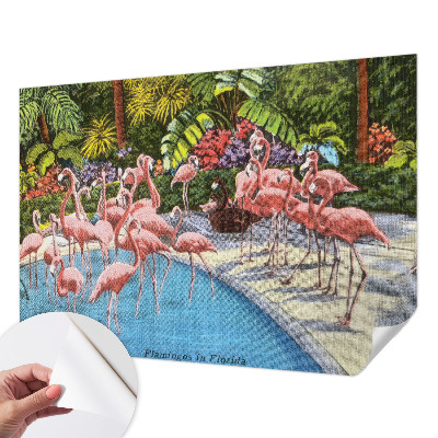 Fotomural decorativo para cabecero de cama con una escena exótica