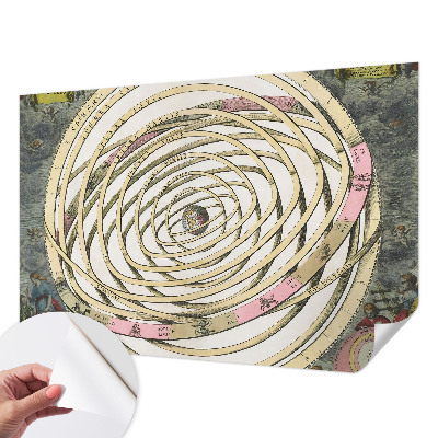 Papel mural texturado decorativo con diseño Espiral Cósmica